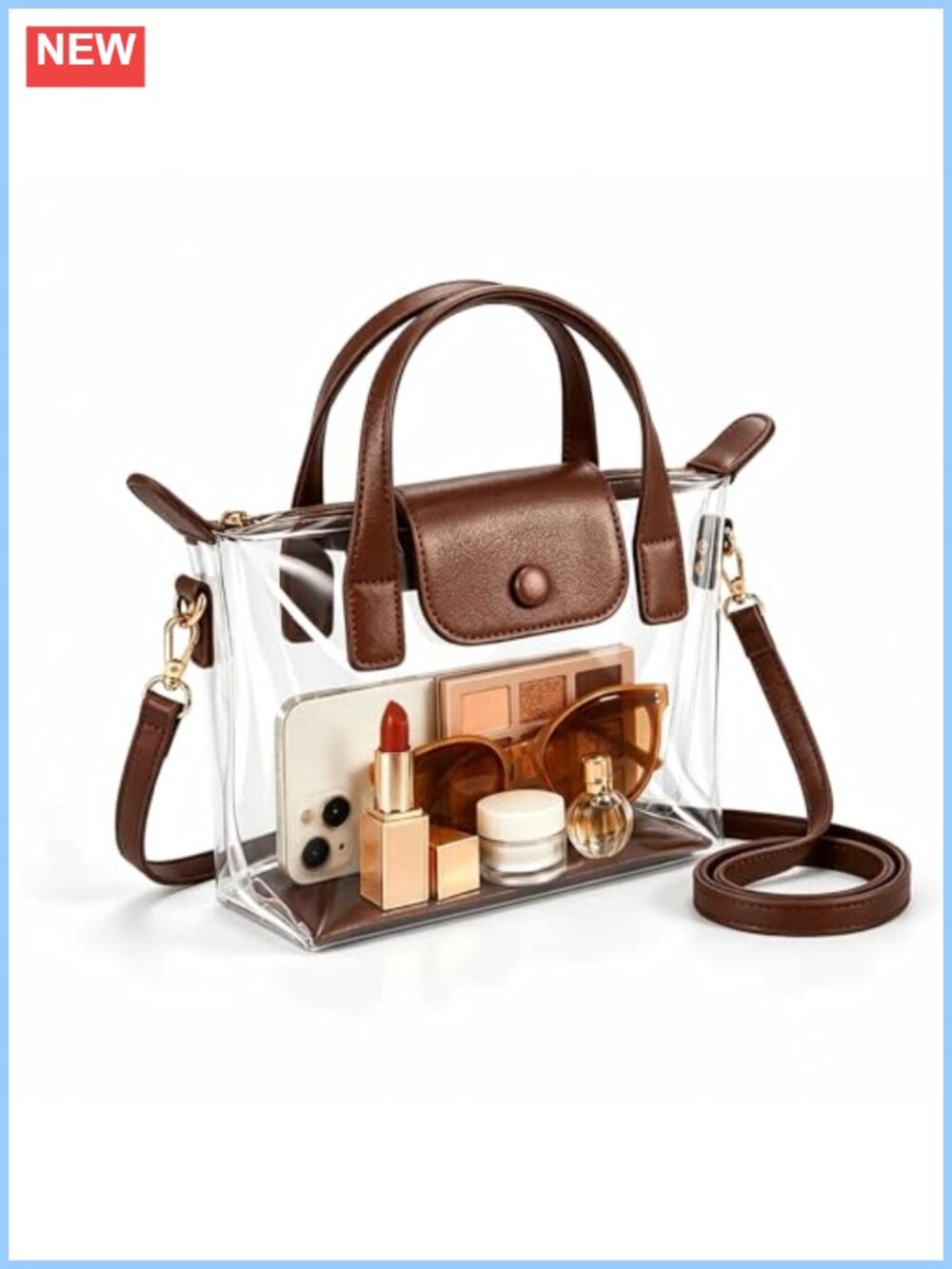 Clear Stadium Approved Crossbody Bag Purse Waterproof TPU